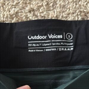 Outdoor Voices Dark Green Leggings